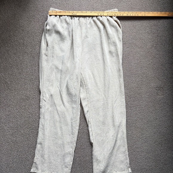 Fridaze Linen Pants Redefined Linen Beige Elastic Waist Women’s Wide Leg | Sz 0X - Picture 11 of 16